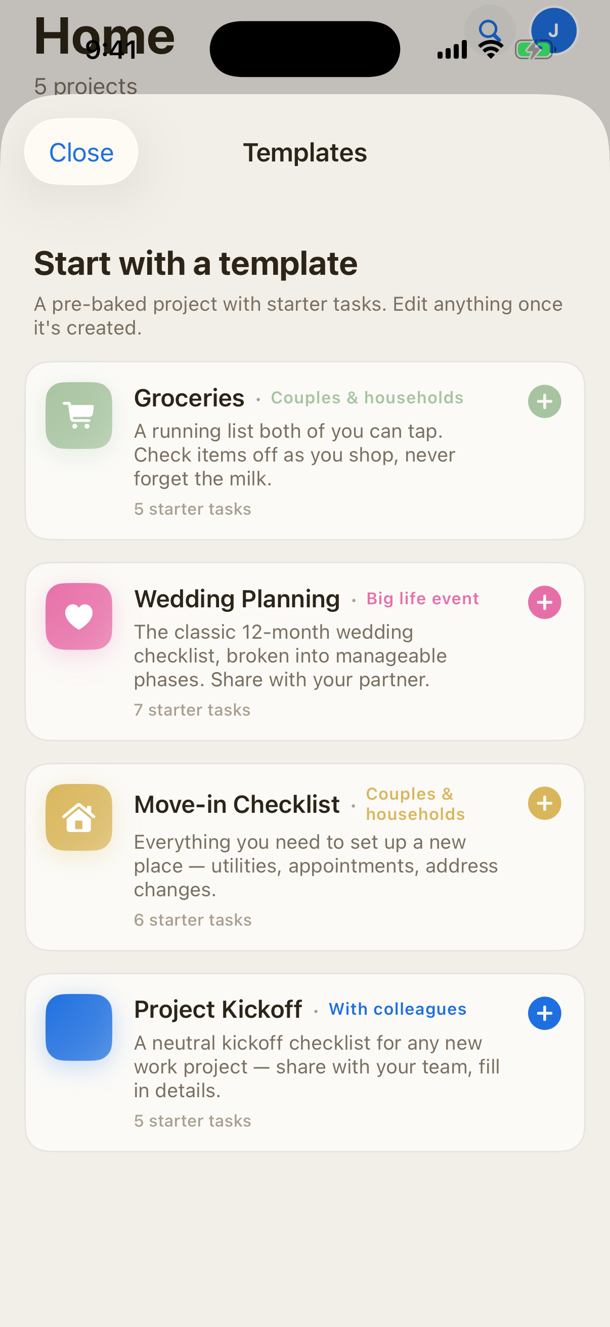 Project templates